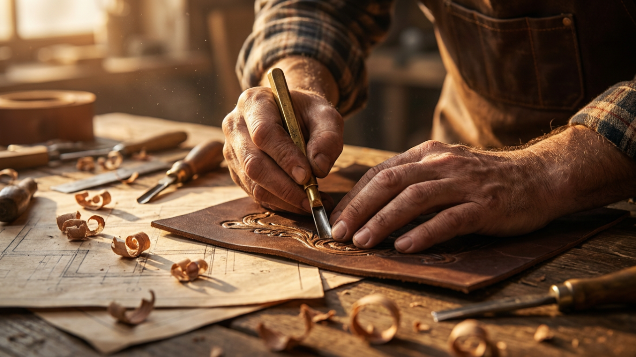 Man working with focused intensity at a desk in early morning light, Fortis Vera Armory article on stewardship and daily faithfulness