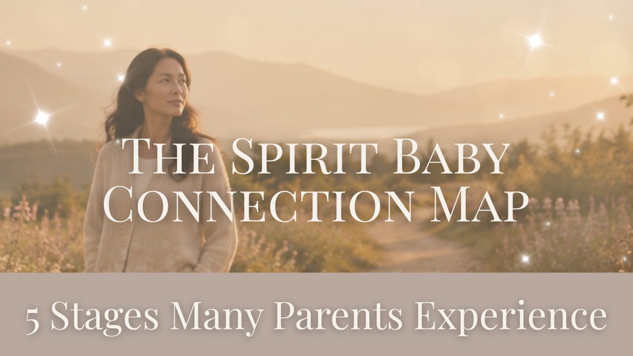 A gently winding woodland path with several forks, symbolizing the many stages and unique paths of Spirit Baby connection.