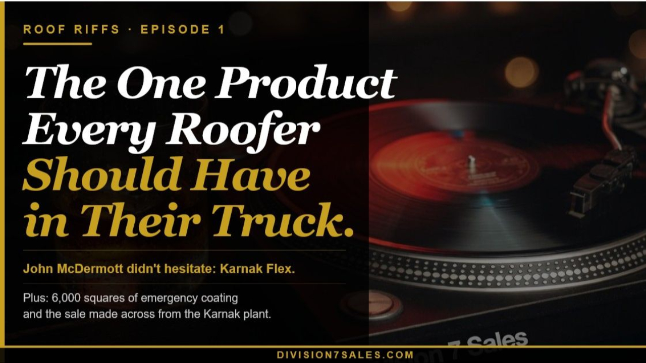 Bold text: You Cannot Coat a Wet Roof — Roof Riffs Episode 1 by Division 7 Sales