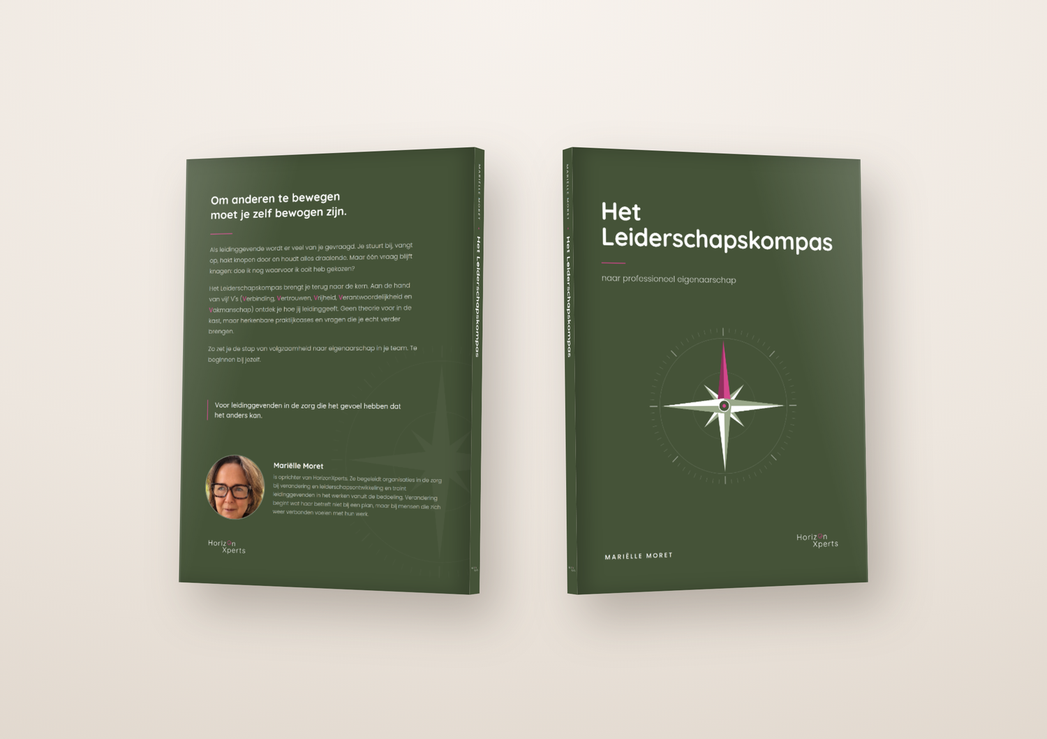 Het Leiderschapskompas, voor- en achterkant van het boek
