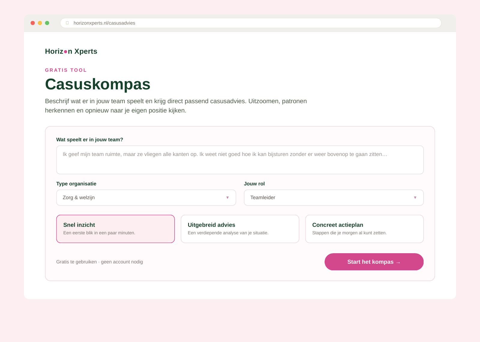 Het Casuskompas: beschrijf je situatie en krijg direct casusadvies