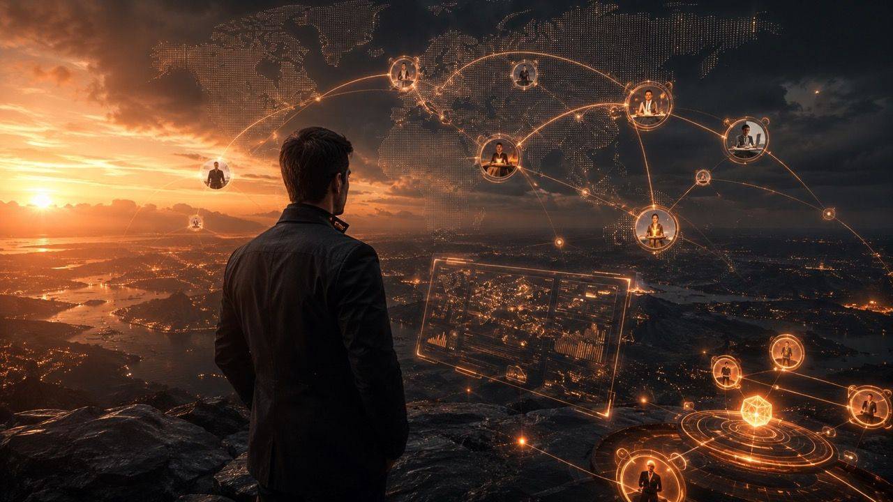 Solopreneur leading a decentralized network of AI agents and specialists