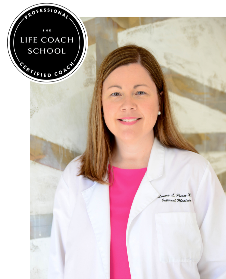 Lenore with Life Coach School logo