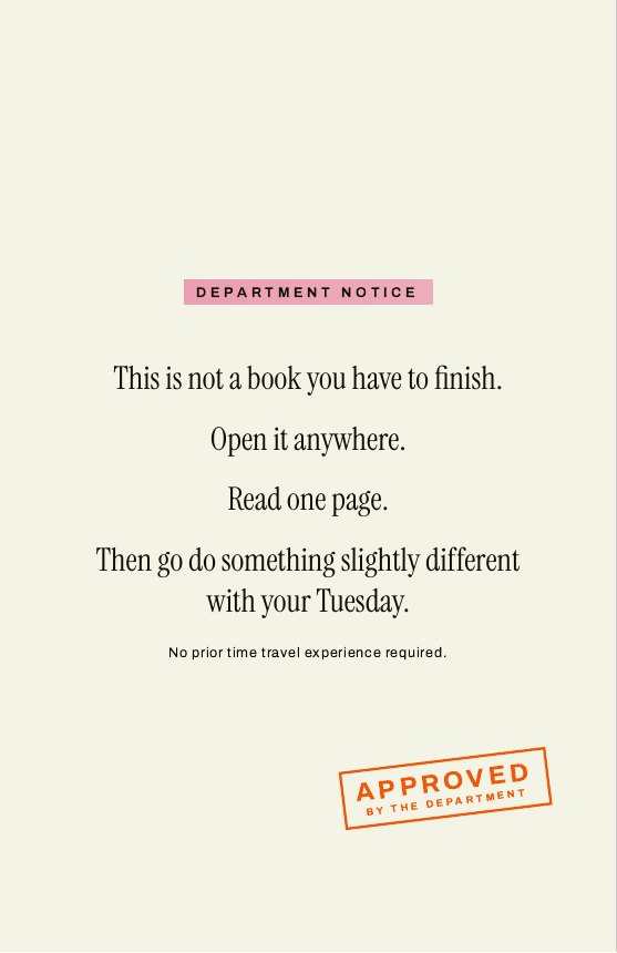 Book page: This is not a book you have to finish