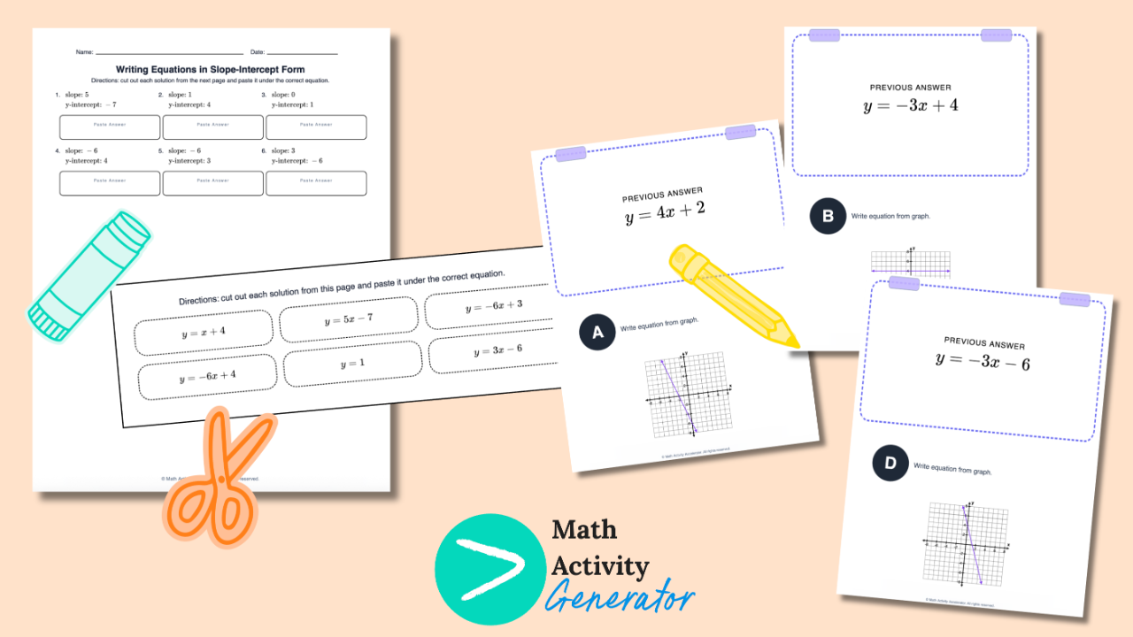 graphing linear equations worksheet