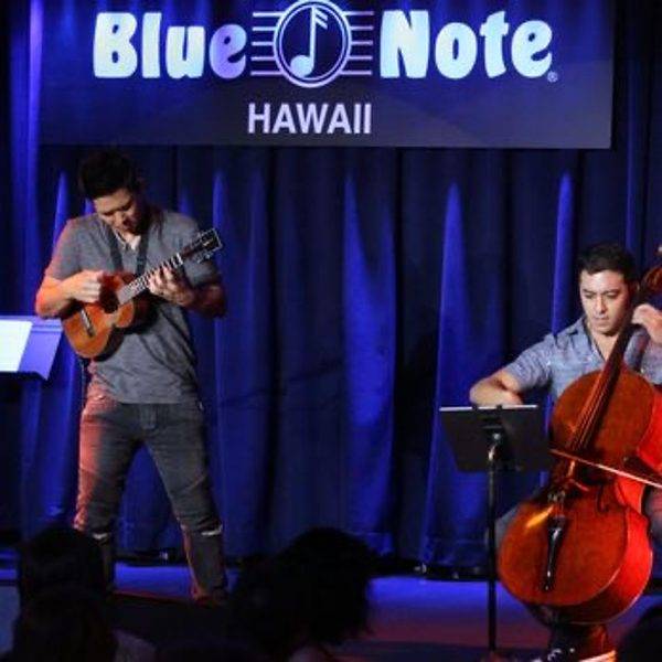 Josh performing live with Jake Shimabukuro
