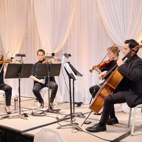 Josh performing in a string quartet