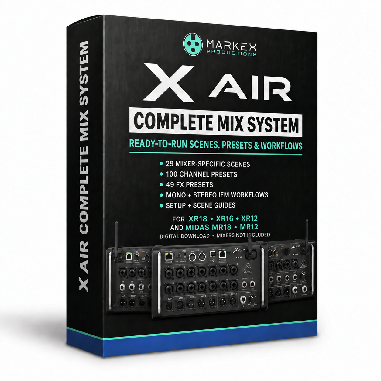 Markex X AIR Complete Mix System for Behringer XR18, XR16, XR12 and Midas MR18, MR12