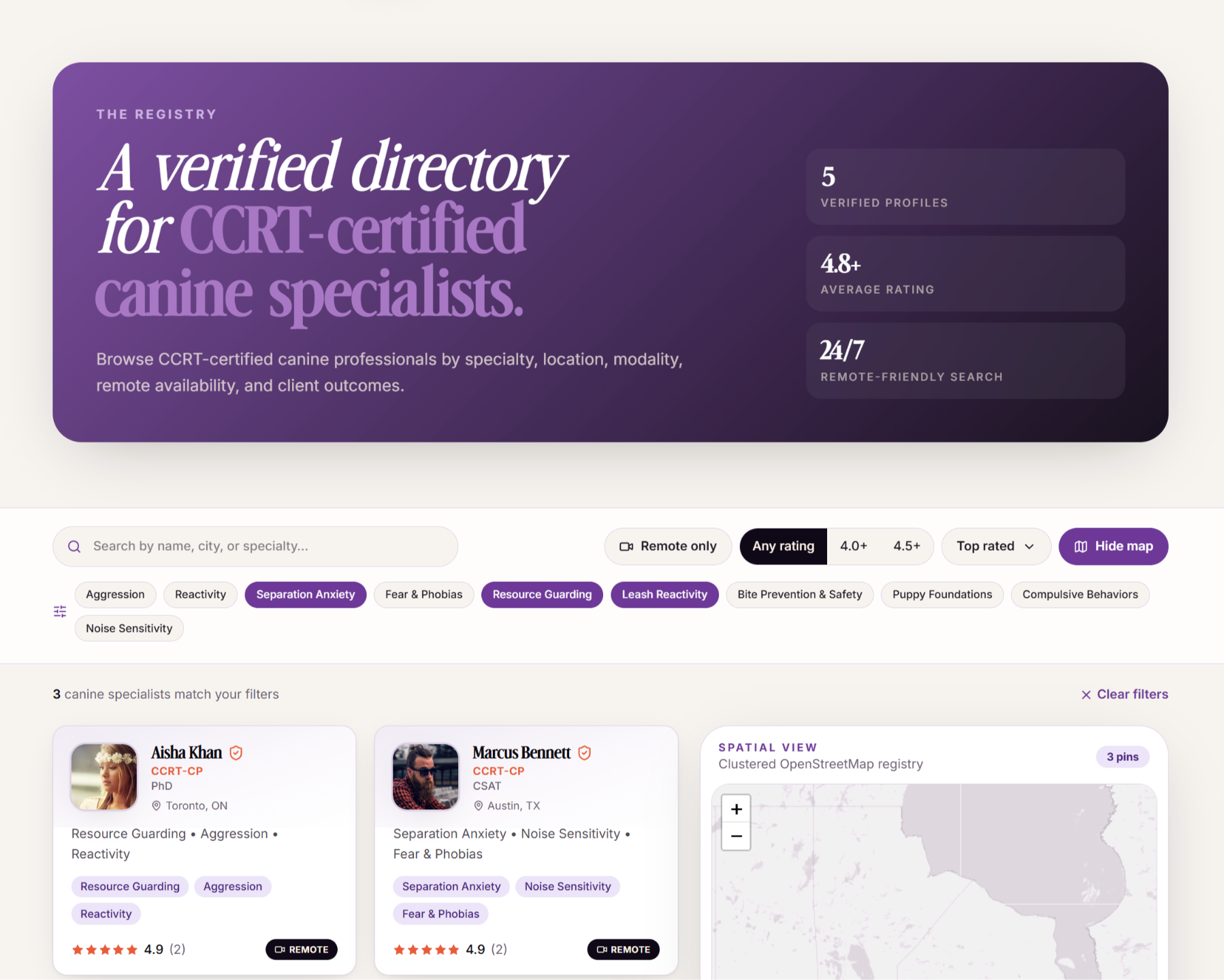 CCRT Practitioner Directory View One