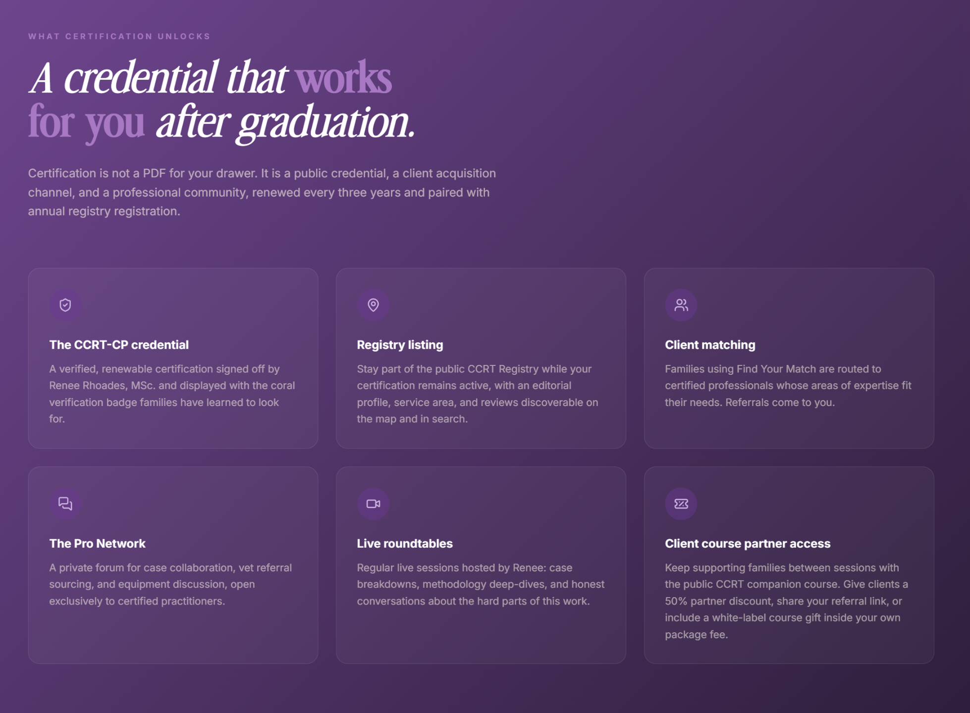 Credentials that work for you - CCRT Certified Practitioner