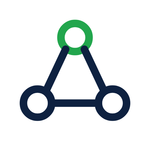 Connected nodes icon for associations and gig workers