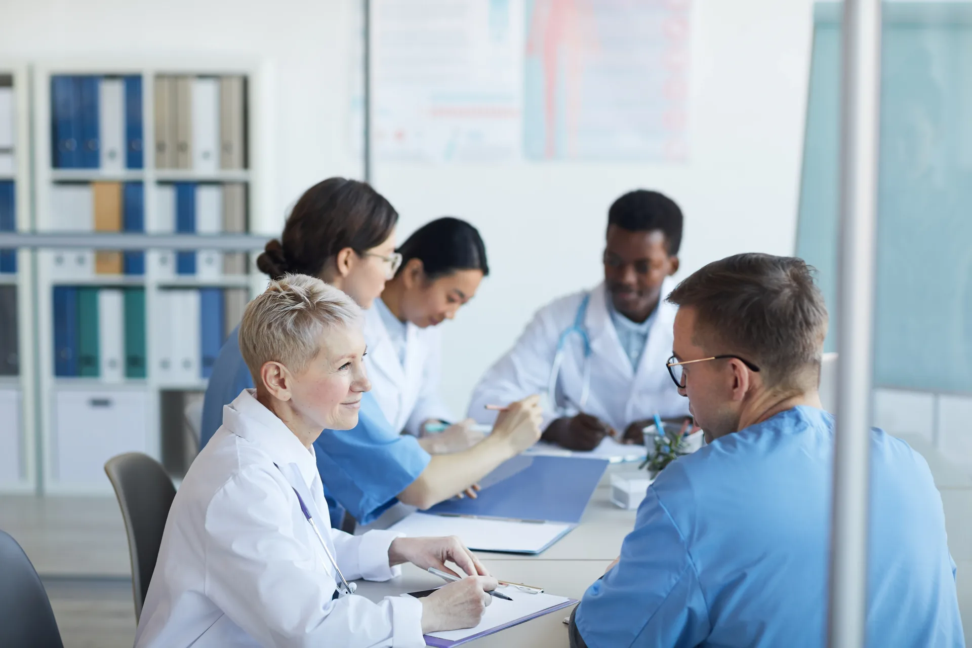 Benefits advisory team reviewing plan options with an employer