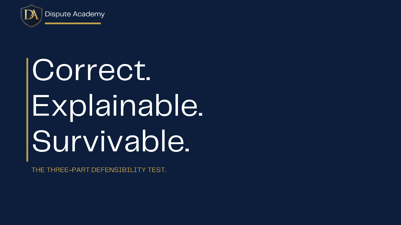 Defensibility framework for issuer-side dispute teams — Dispute Academy