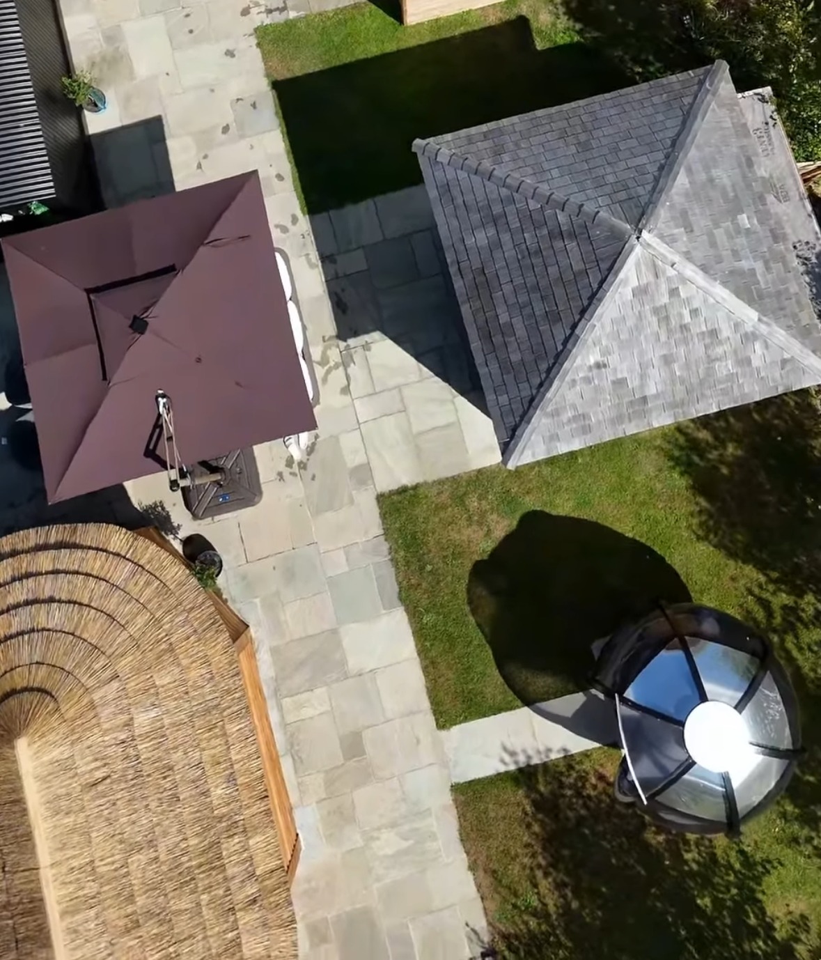 Aerial view of the spa garden