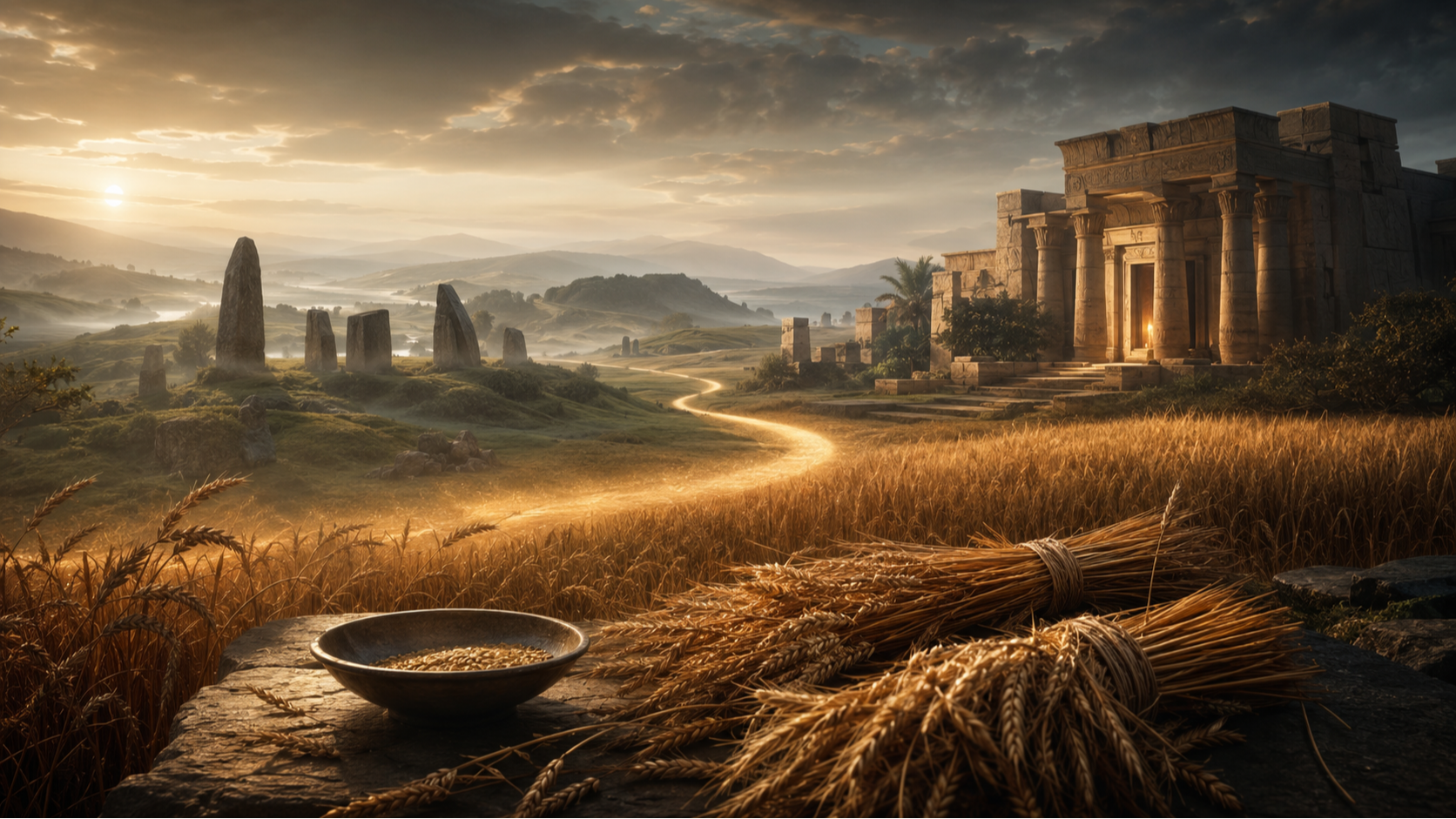 Camino entre Ávalon y la Casa de la Vida durante la celebración de Lughnasadh