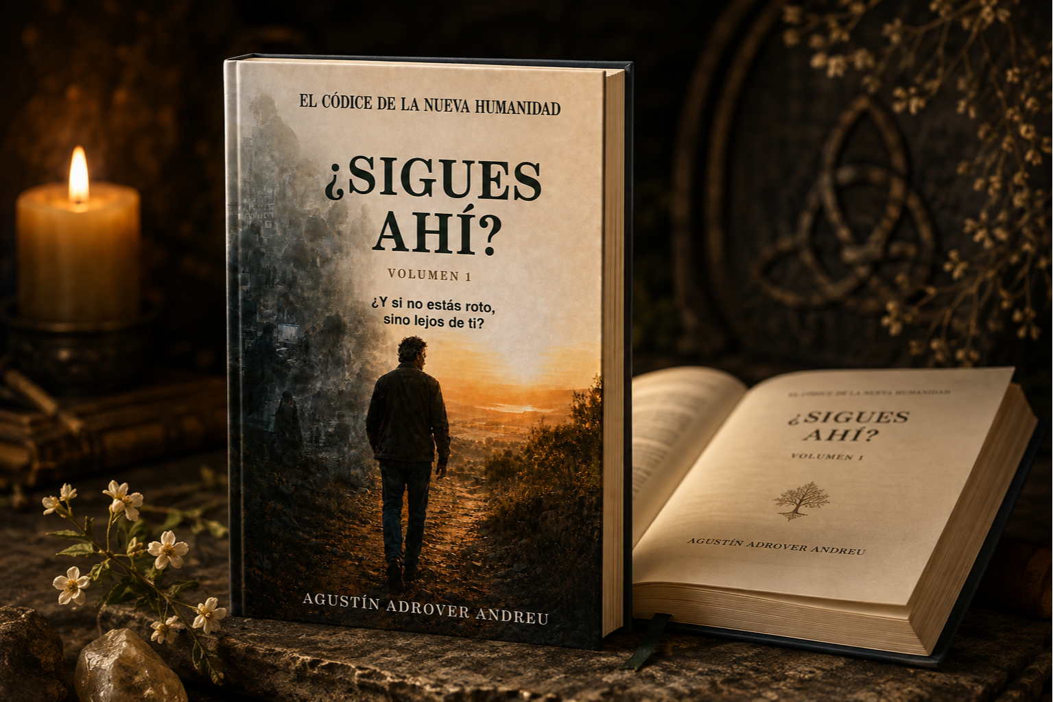 Portada del libro ¿SIGUES AHÍ? de Agustín Adrover Andreu.