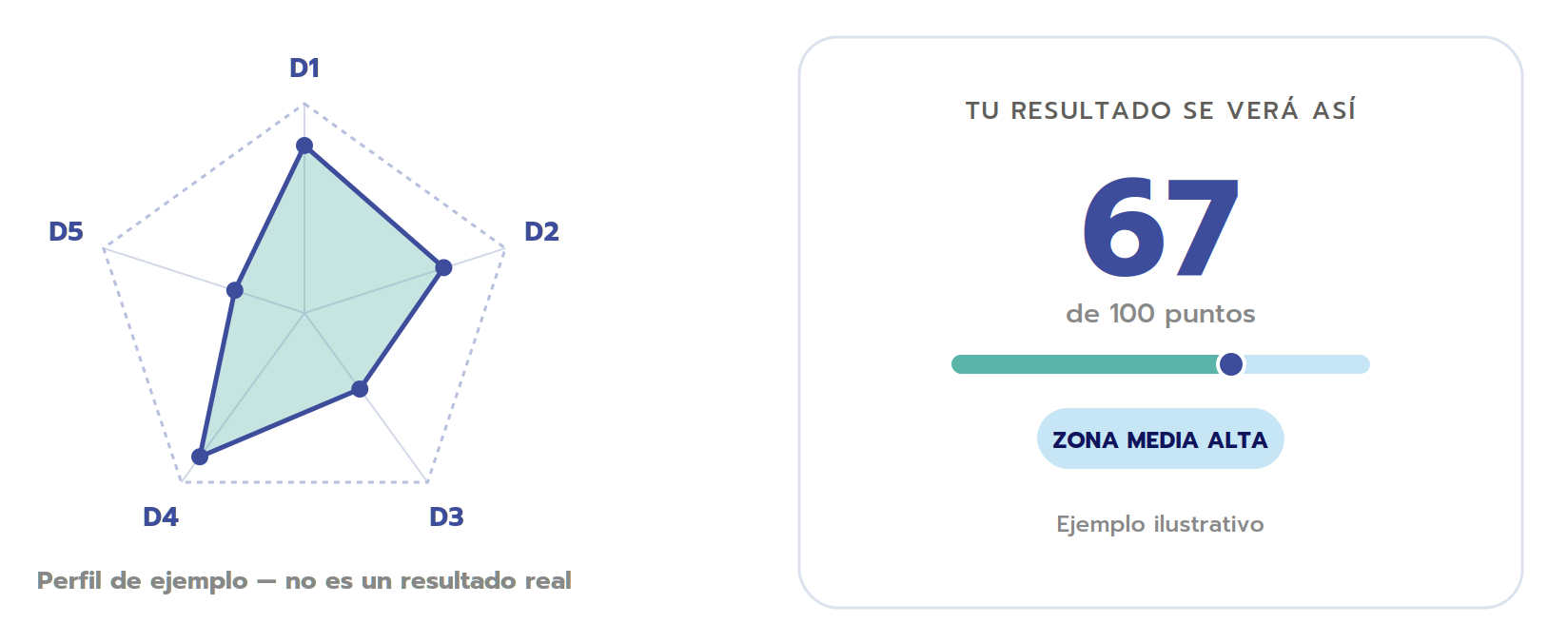 Pentágono del instrumento ISL 2.0 con sus 5 dimensiones