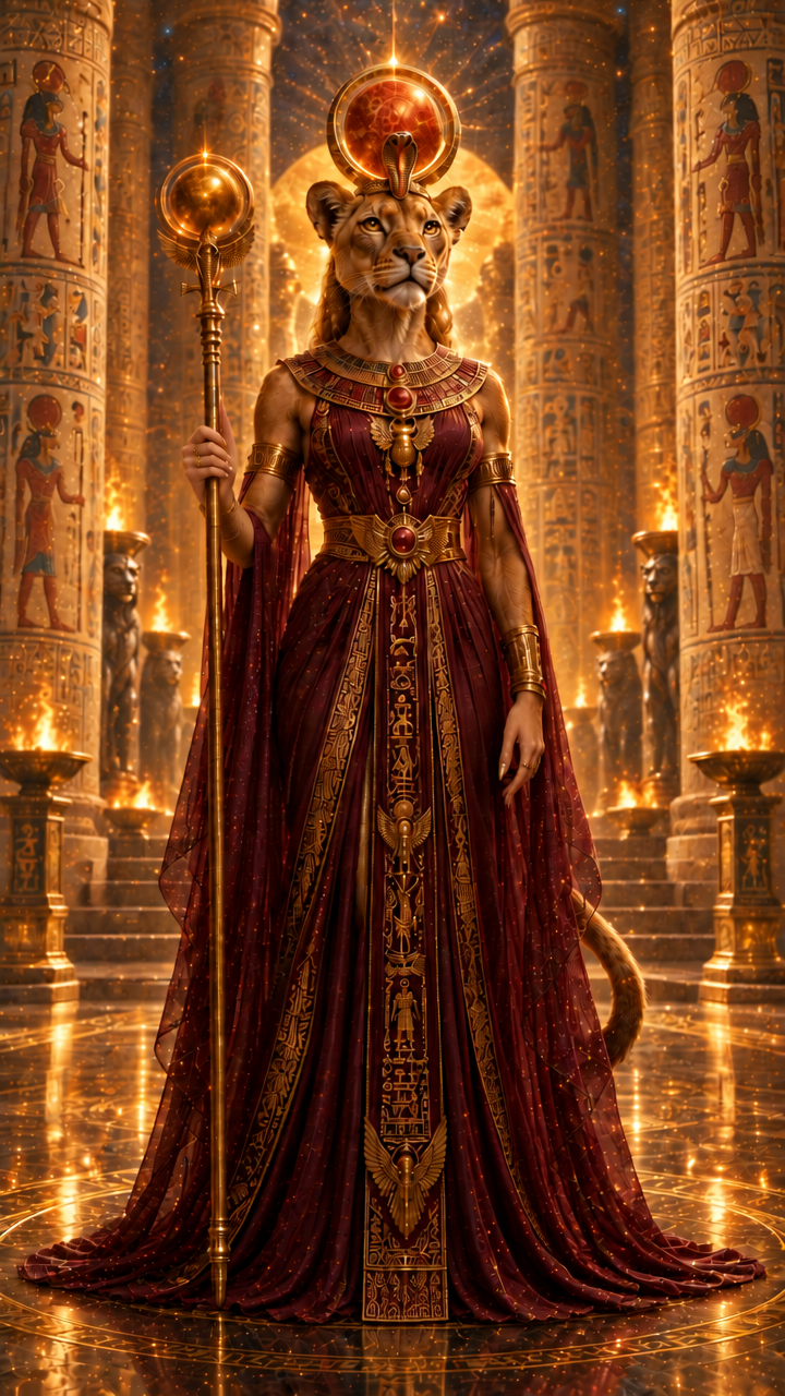 Sekhmet, the lion-headed Egyptian goddess of healing