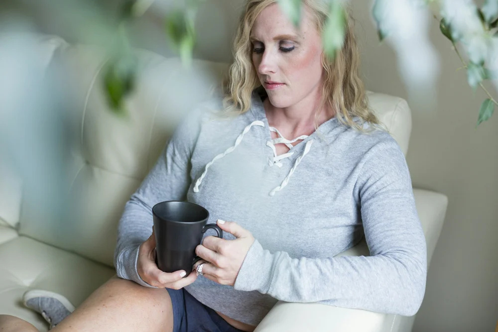 Woman enjoying a peaceful wellness moment