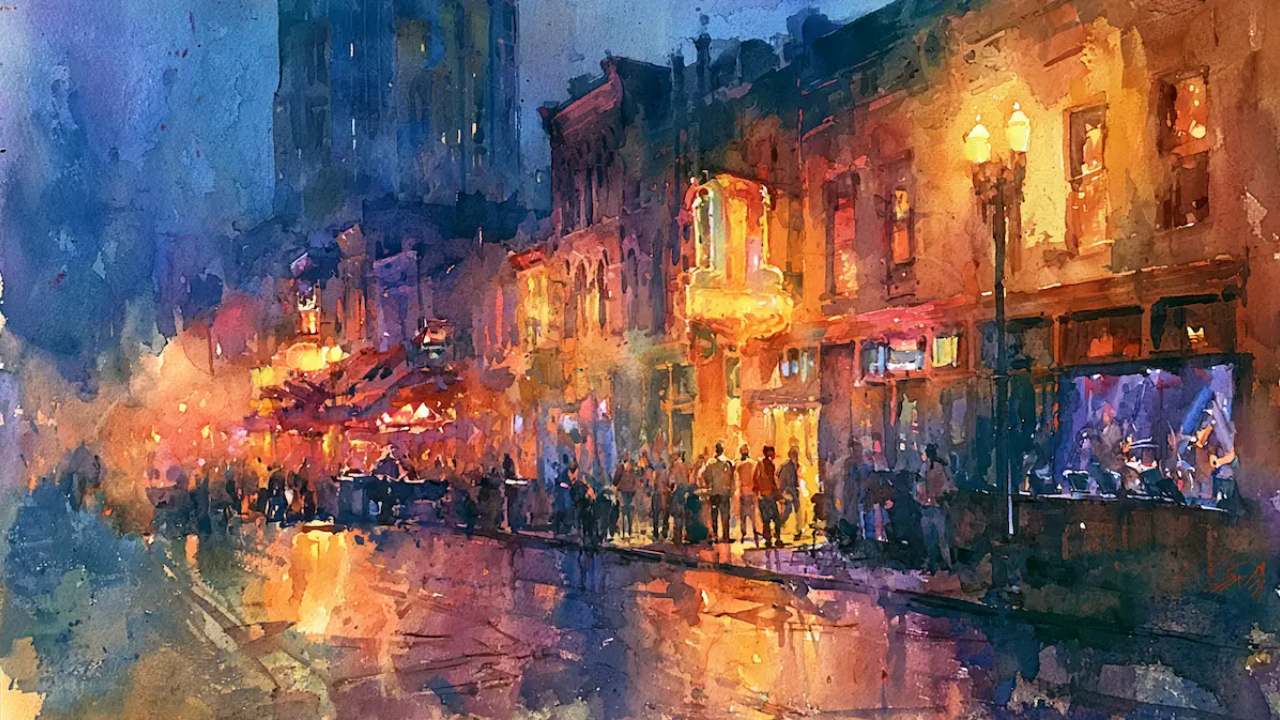 lower broadway in Nashville