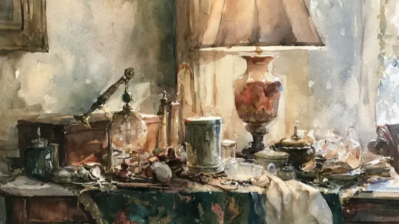 nightstand with dildo and intimate objects