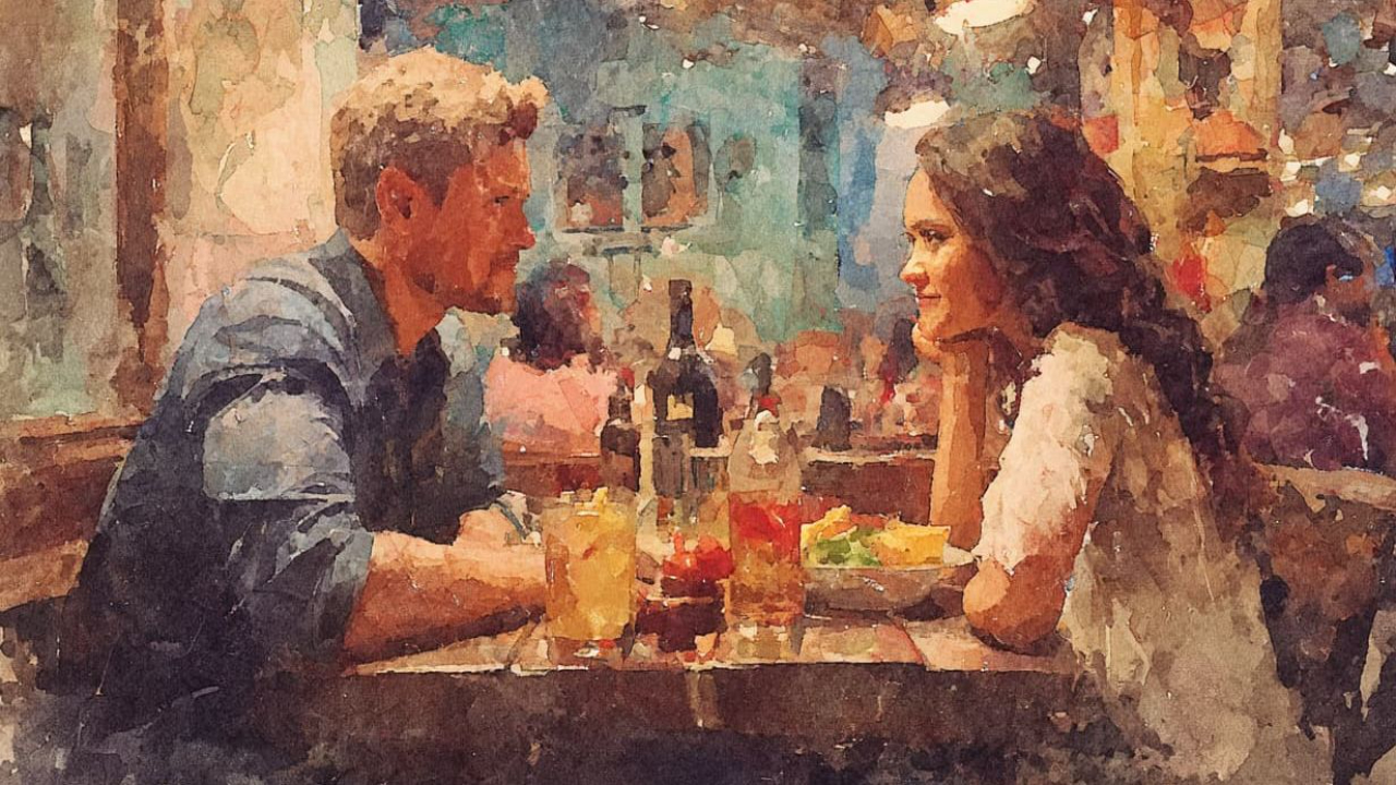 Couple on a date in central Mississippi