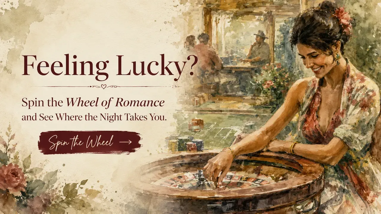 Feeling Lucky? Jackson MS Date Night Roulette Wheel Illustration