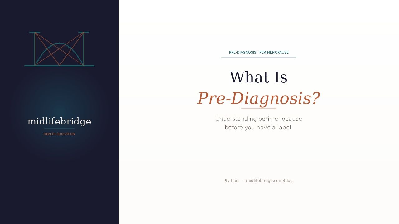 What is pre-diagnosis perimenopause - midlifebridge health education blog by Kaia