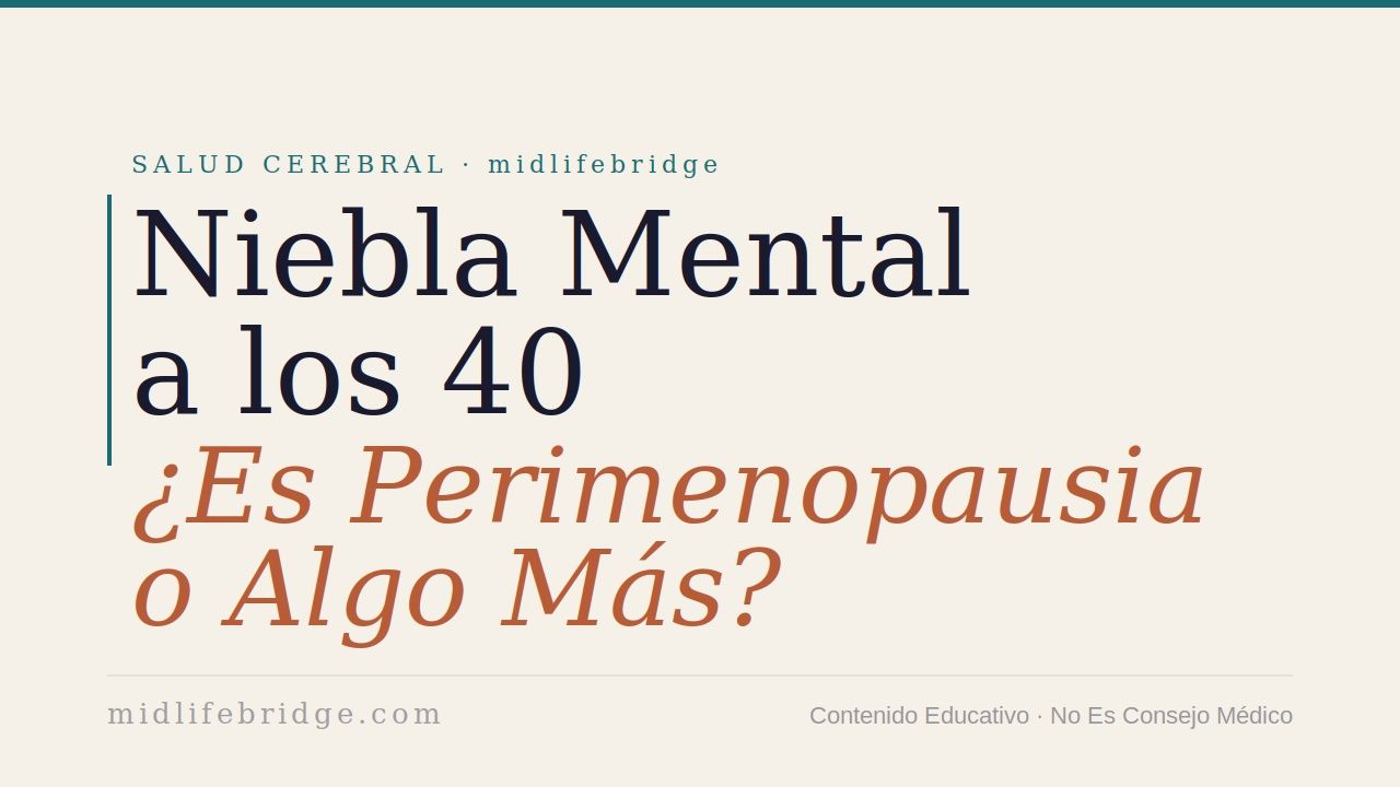 Niebla mental perimenopausia mujeres mediana edad midlifebridge