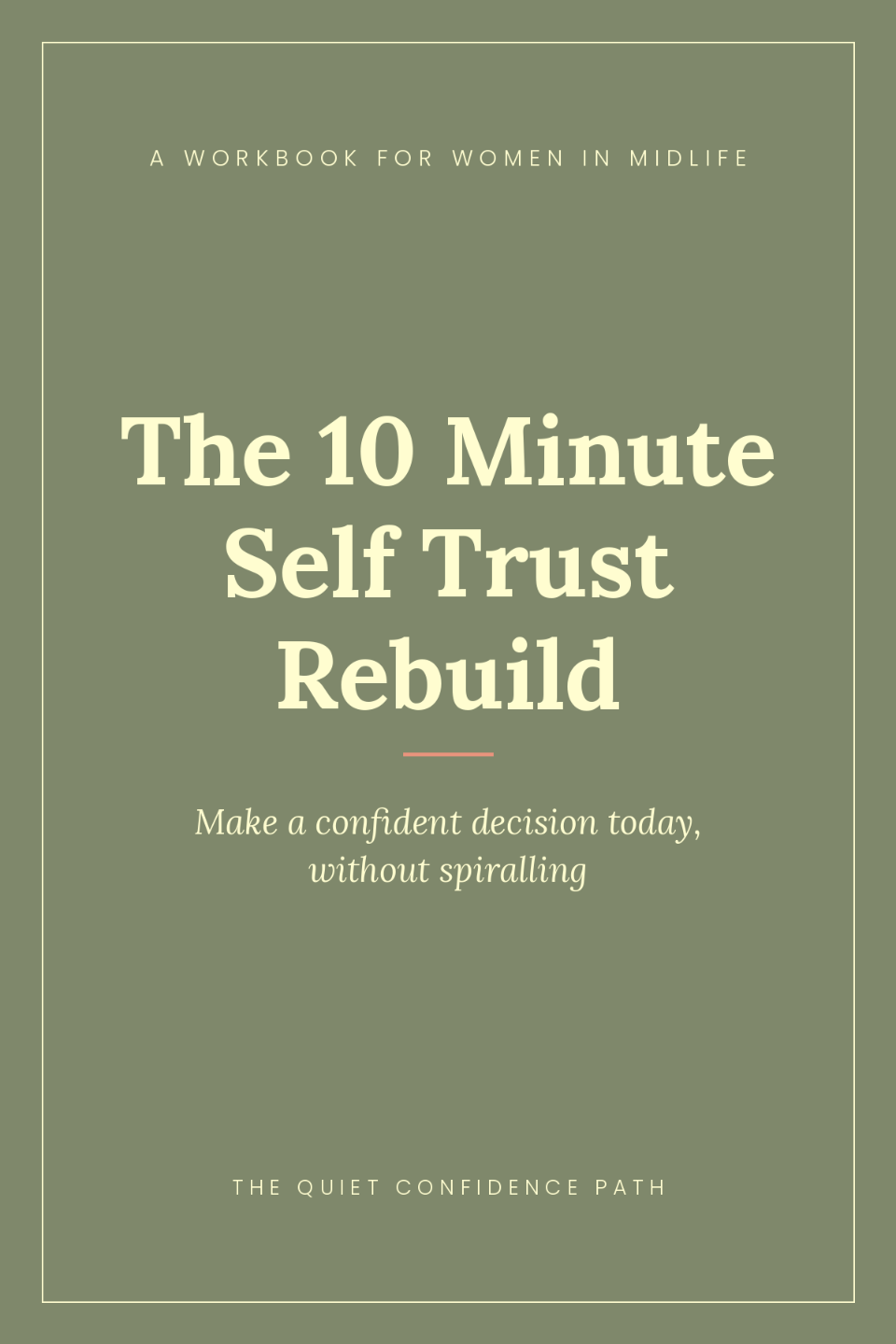 The 10 Minute Self Trust Rebuild workbook cover