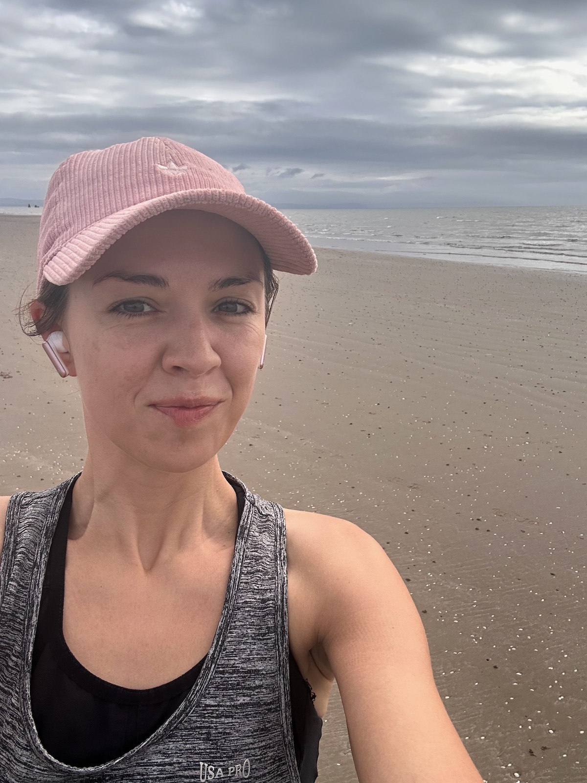 Amy on a beach run, Claude for female entrepreneurs