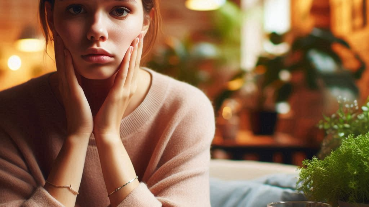 Personne souffrant de douleur à la mâchoire et aux tempes