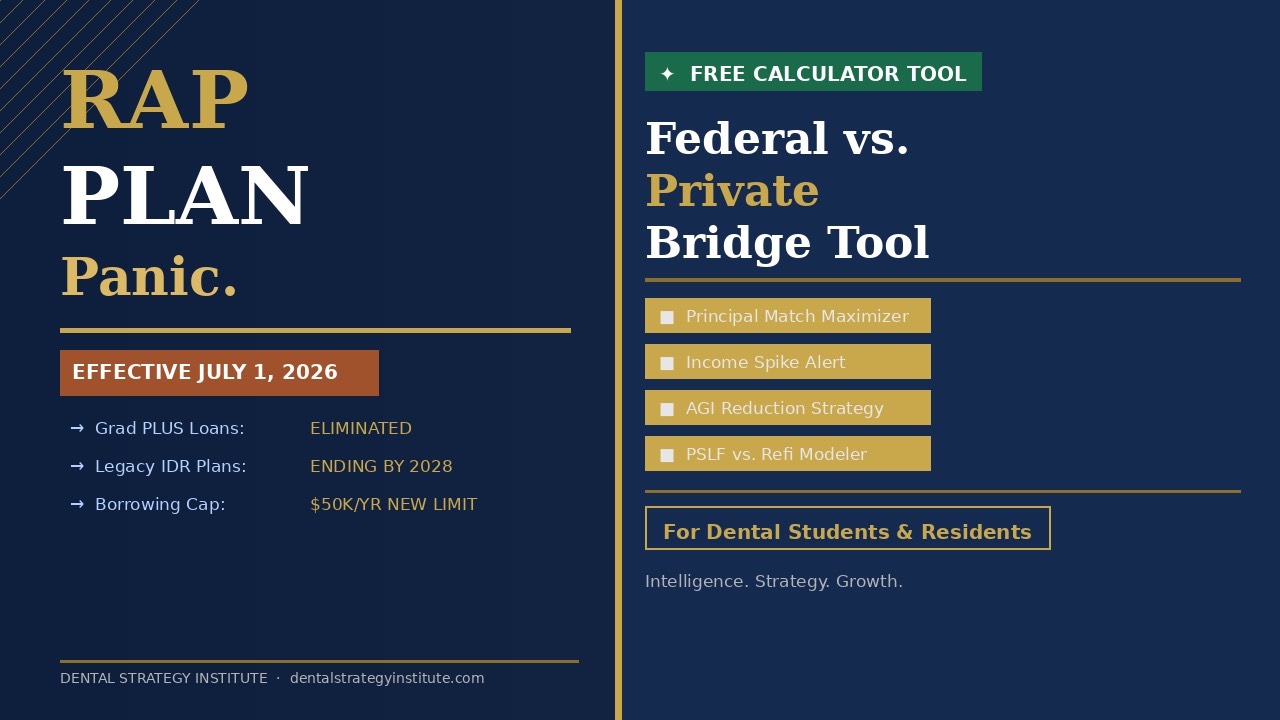 RAP Student Loan Calculator for Dental Students — Free Tool