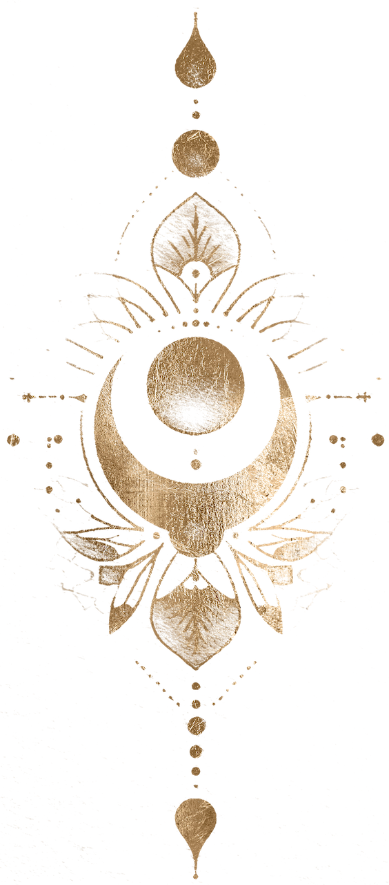 A Tiny Roar black cat Art Nouveau emblem