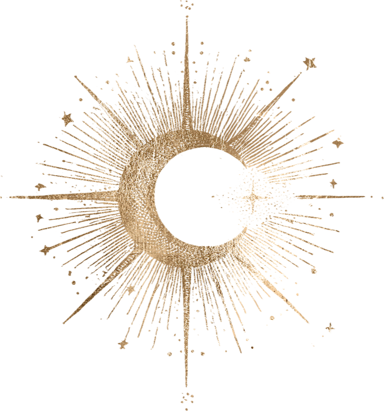 Celestial crescent artwork for A Tiny Roar