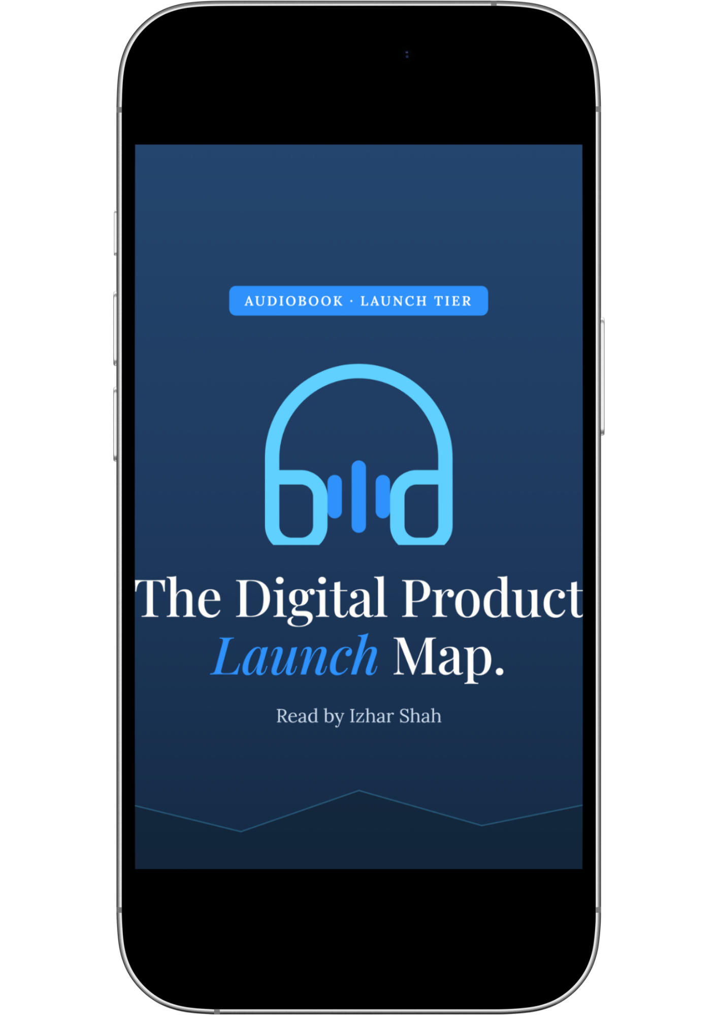 The audiobook playing on a phone