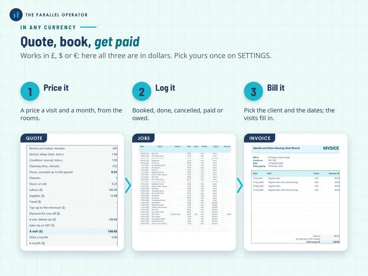 Quote, book and get paid