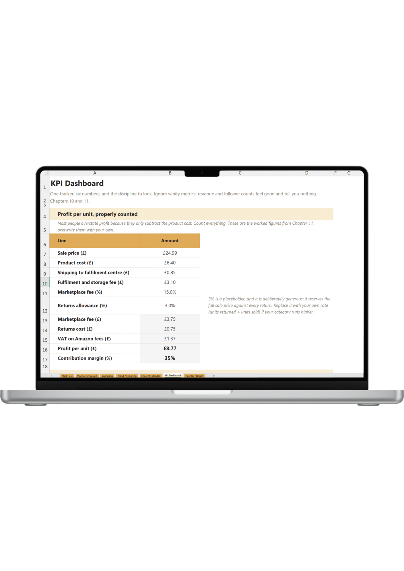 The Lean Store Planner open on a laptop