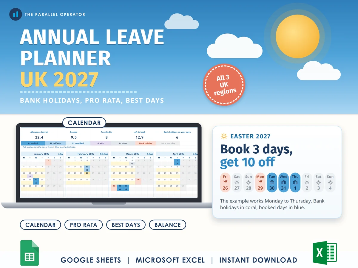 The annual leave planner UK 2027