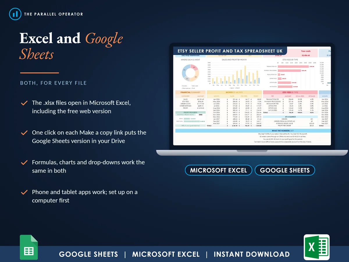Excel and Google Sheets