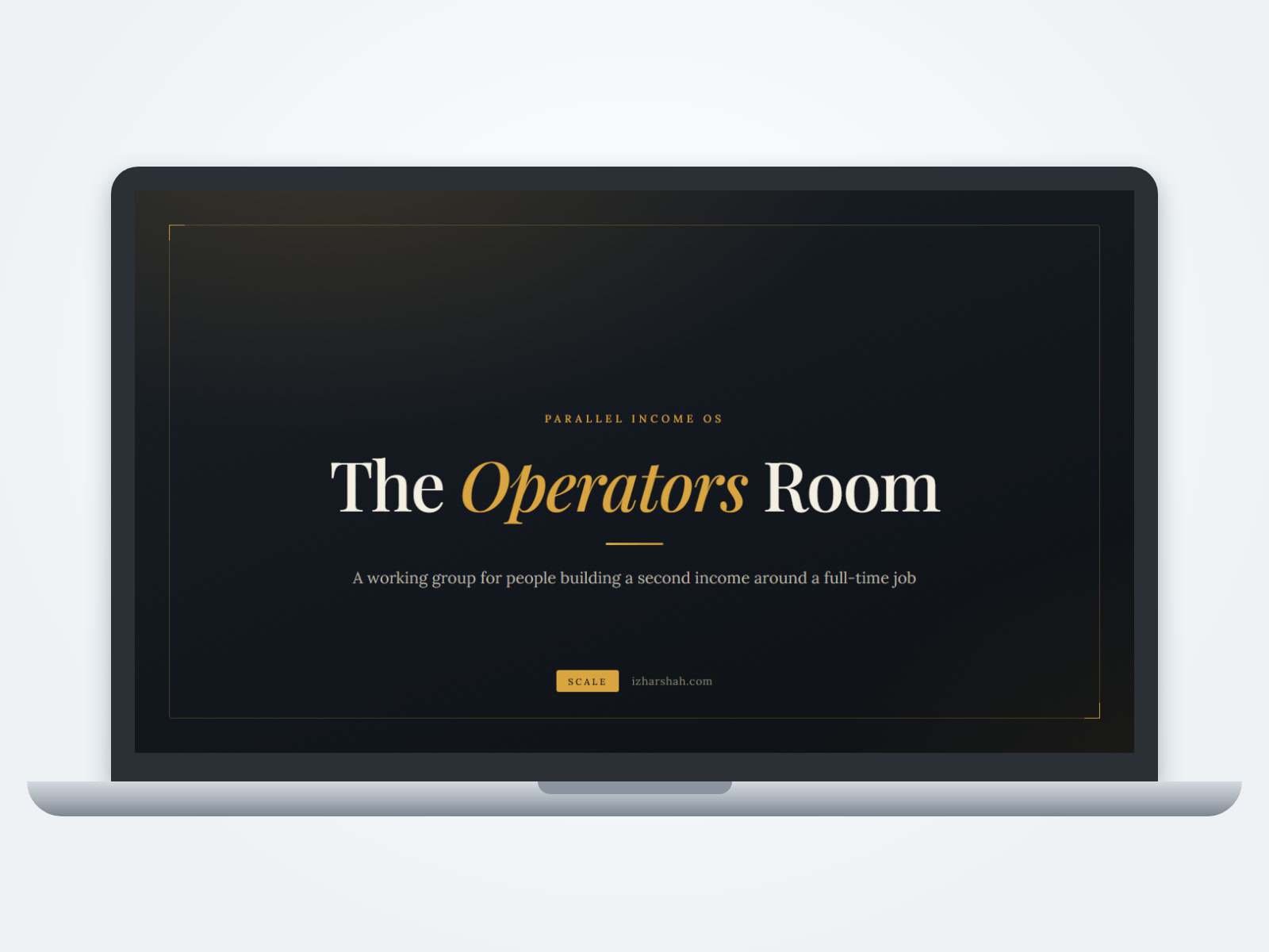 The Operators Room on a laptop