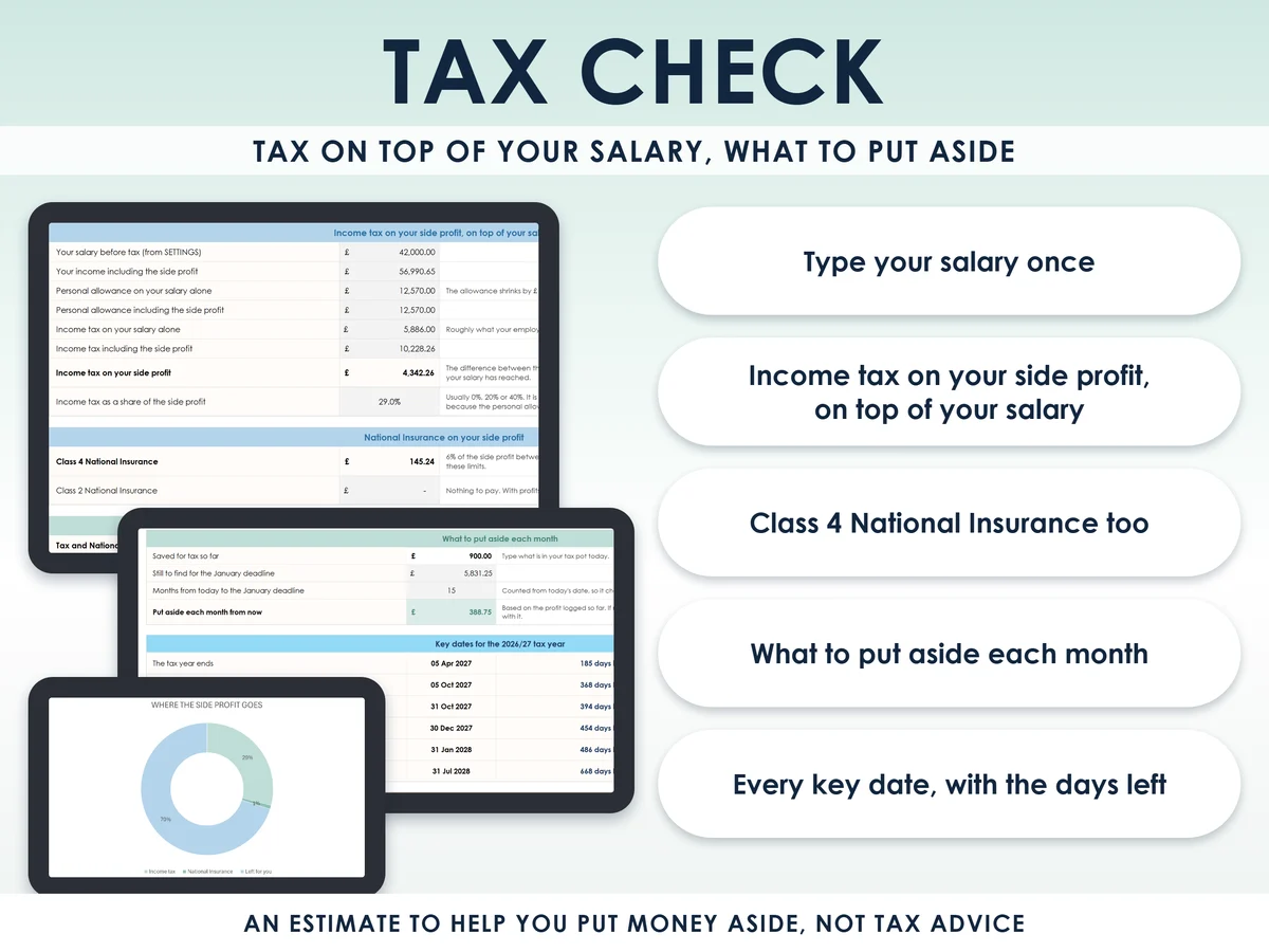 The tax check, tax on top of your salary and what to put aside