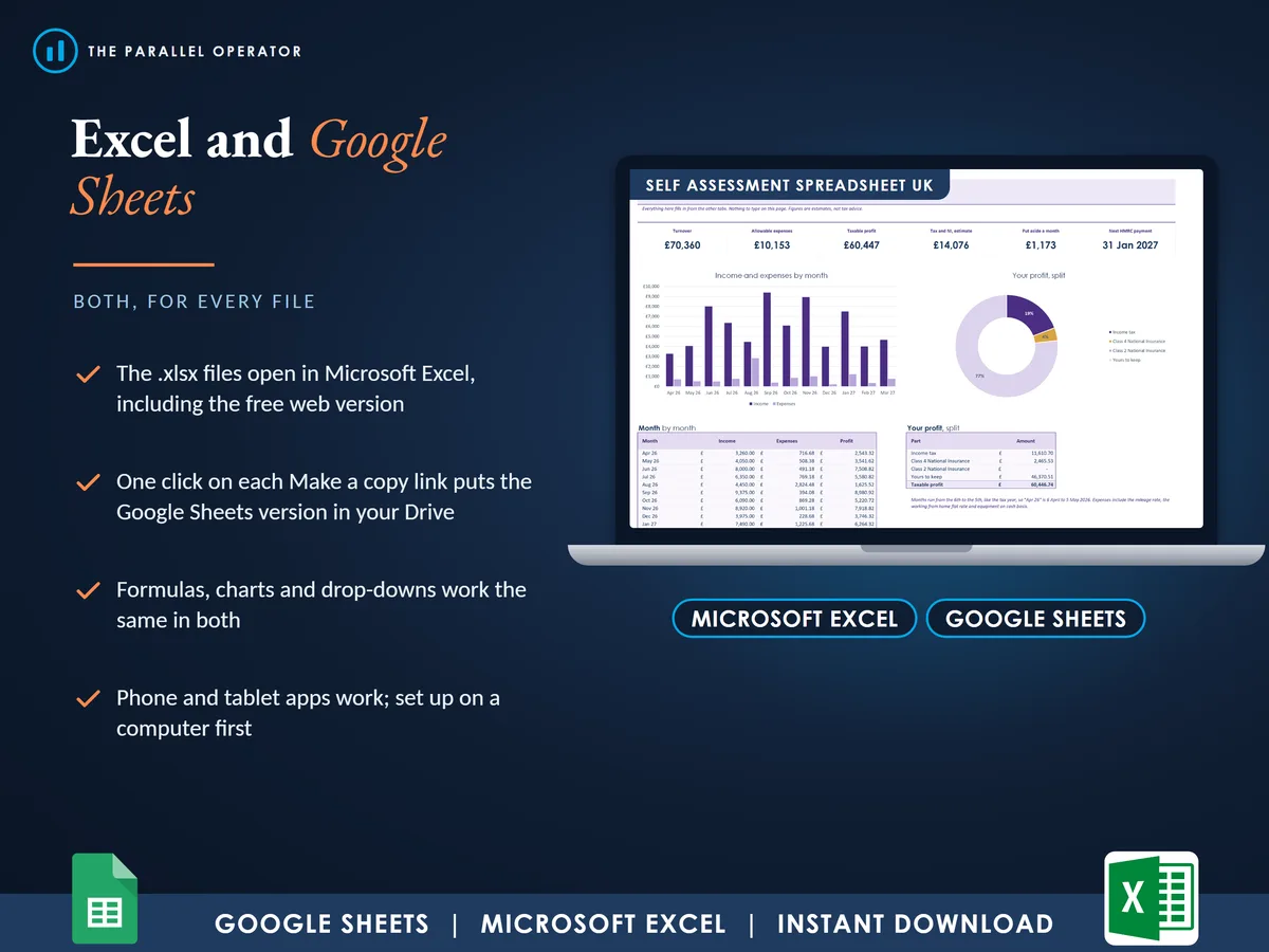 Excel and Google Sheets