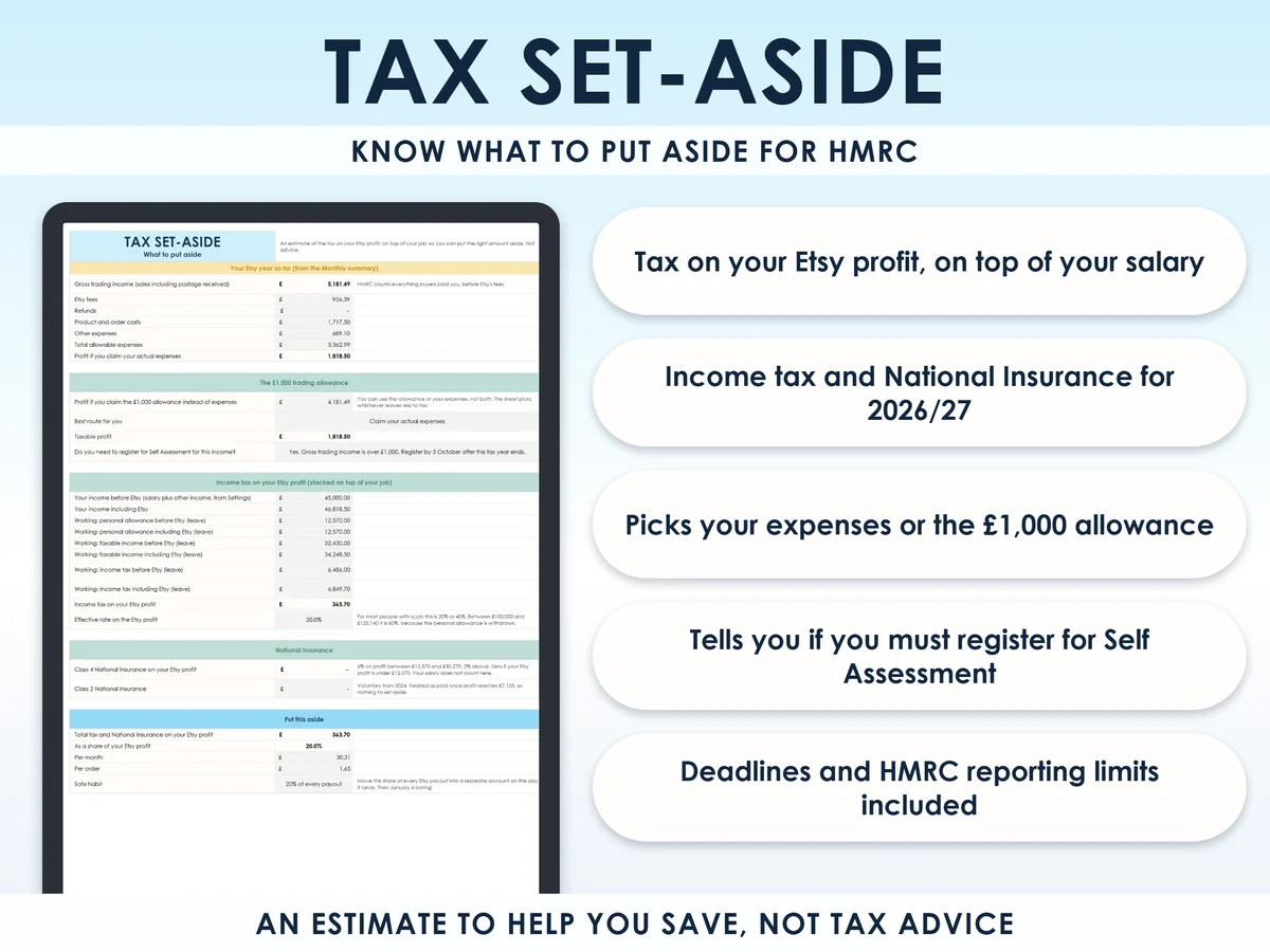 The tax set-aside tab
