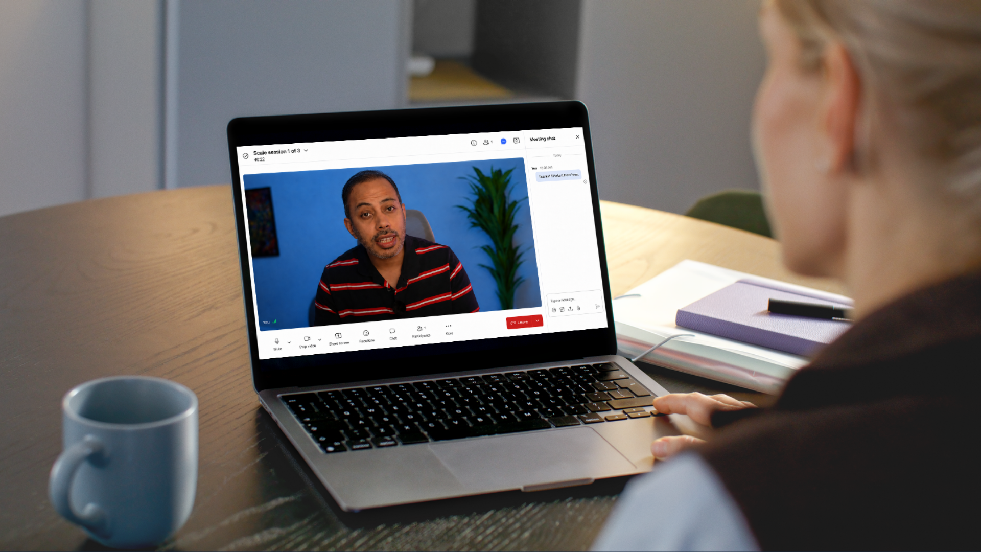 A one to one Scale session on a video call