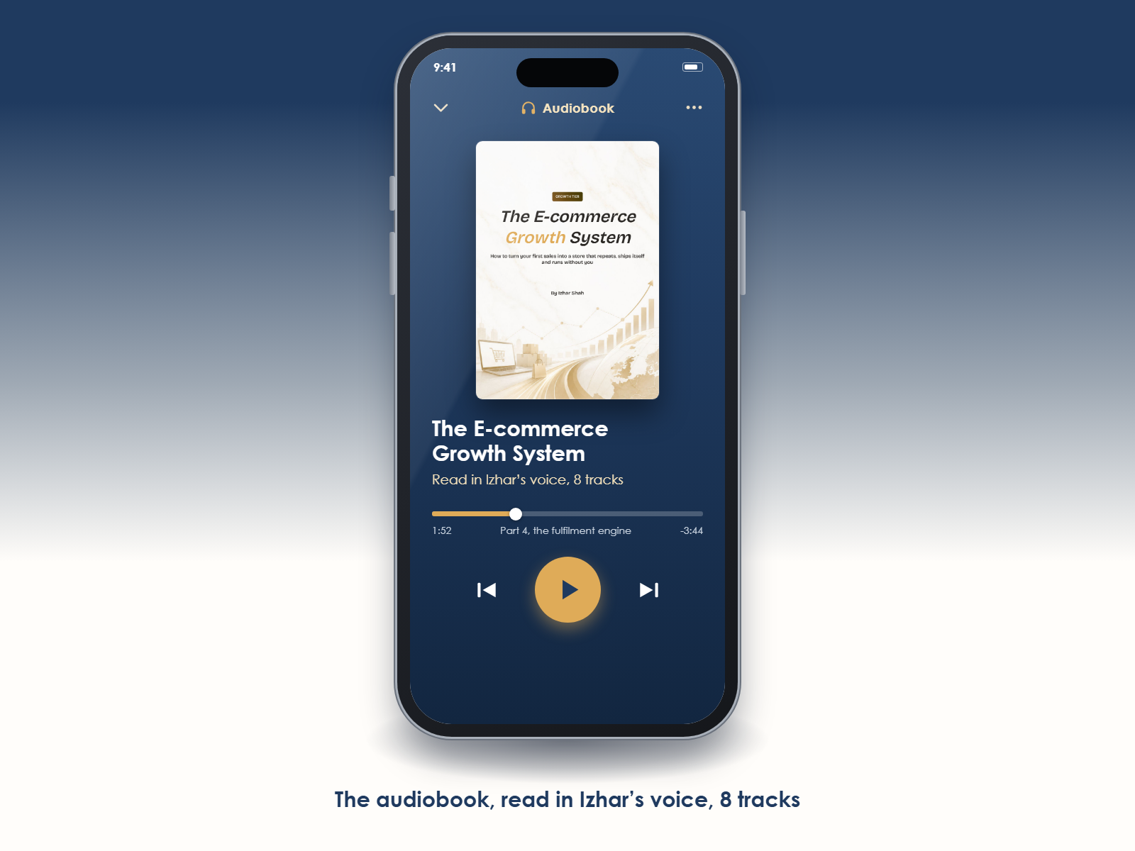 The audiobook on a phone