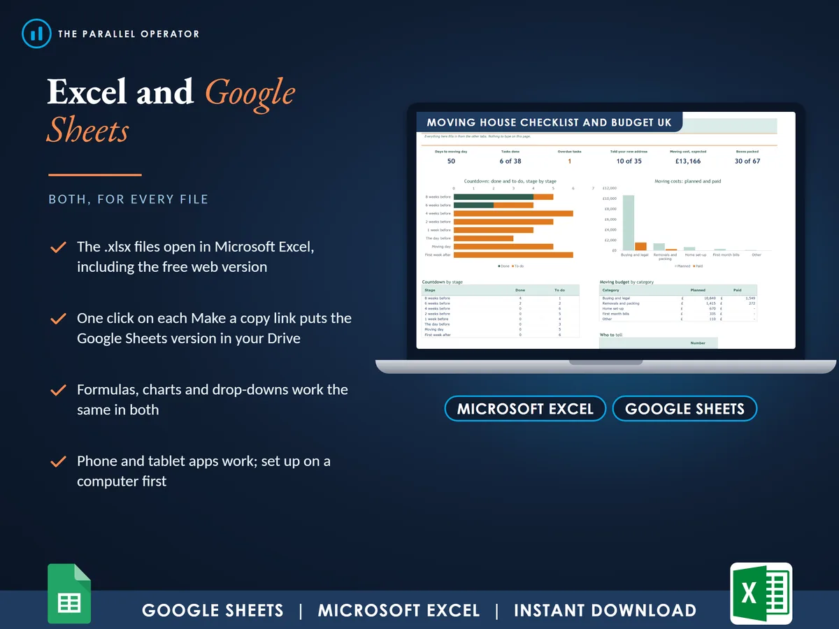 Excel and Google Sheets