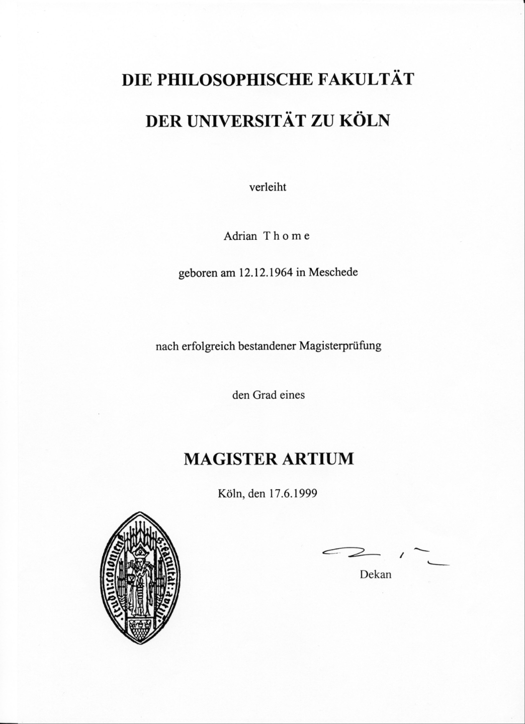 Adrian-Thome-Zertifikat-Magister-Artium