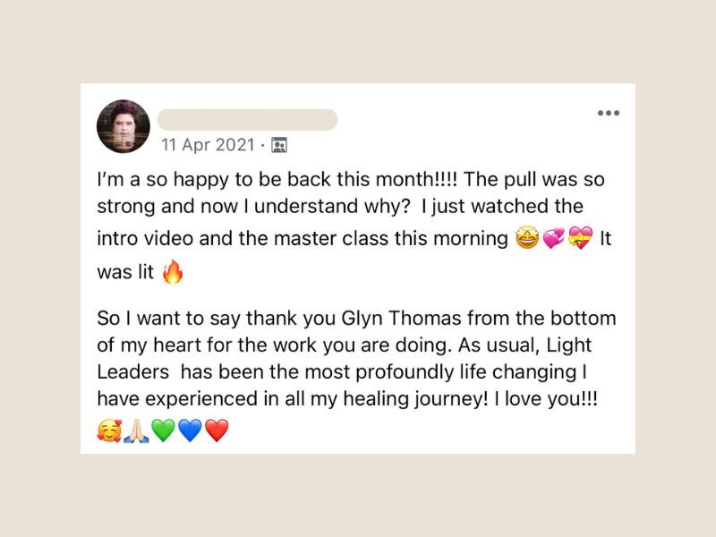 Member testimonial