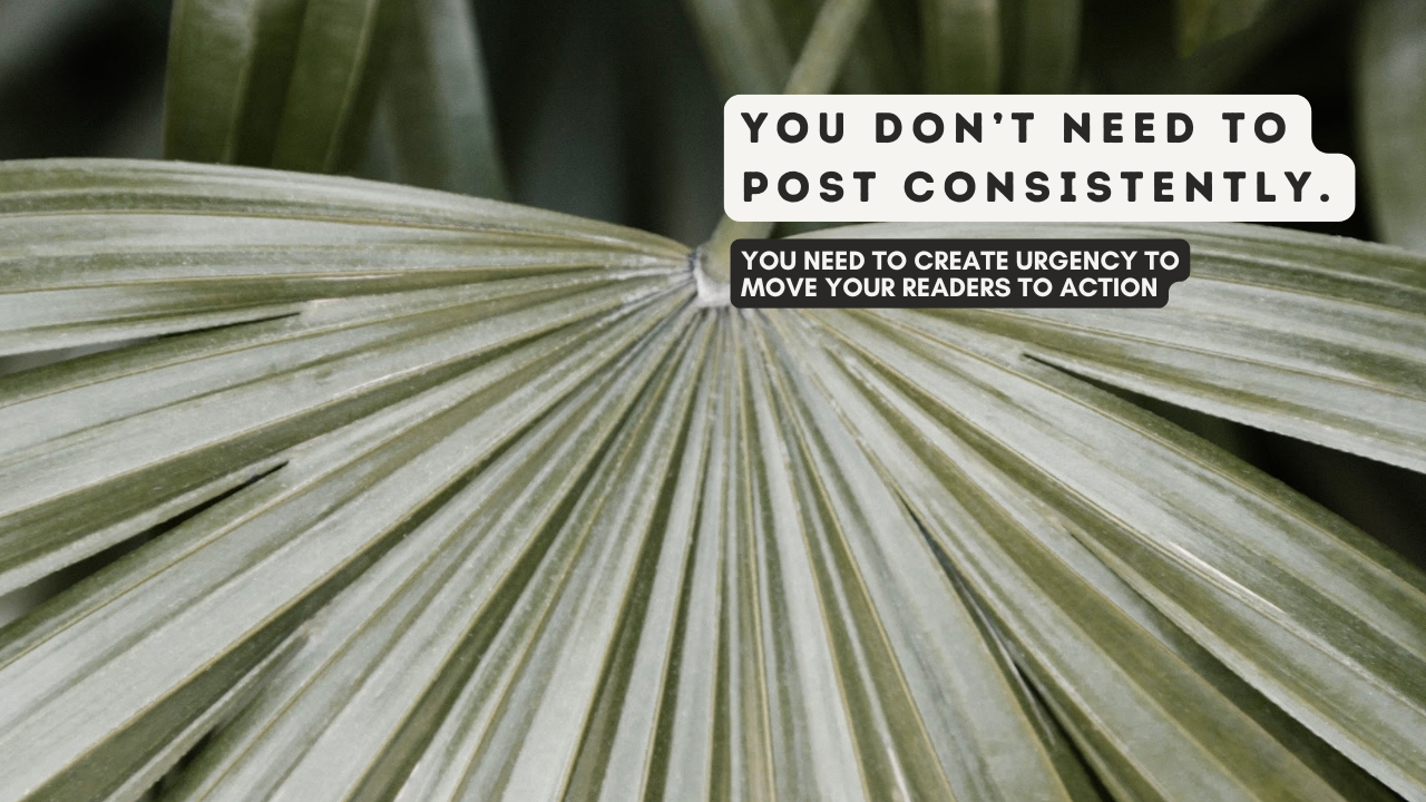 you need to create urgency to awake actions